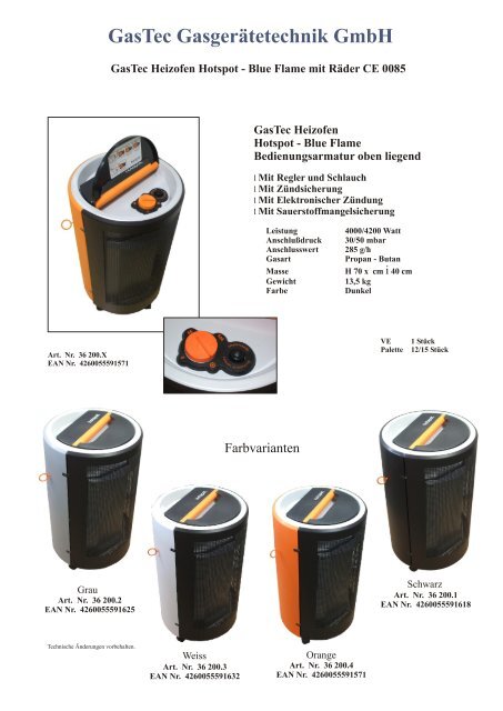 Produktseiten als pdf zum Download - Gastec-gasgeraetetechnik.de