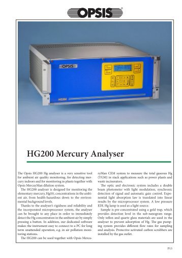 HG200 Mercury Analyser