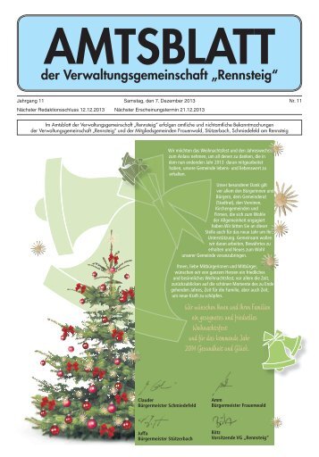 Amtsblatt der Verwaltungsgemeinschaft "Rennsteig" - vg-rennsteig.de
