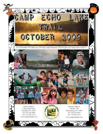 October 2009 Jacko.indd - Camp Echo Lake