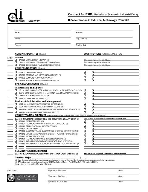 BSID Industrial Technology Contract_7-1-11 - Department of Design ...