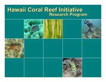 Hawaii Coral Reef Initiative Research Program (HCRI-RP)