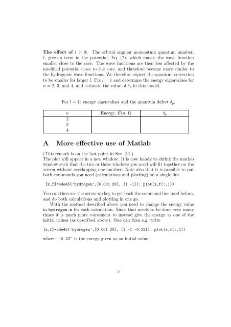 Numerical solution of the SchrÃ¶dinger equation