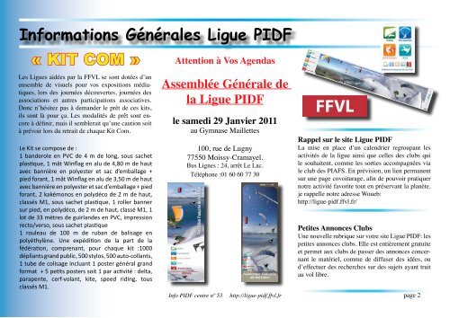 info PIDF 53 - Ligue Paris Ile de France de Vol Libre - Ffvl