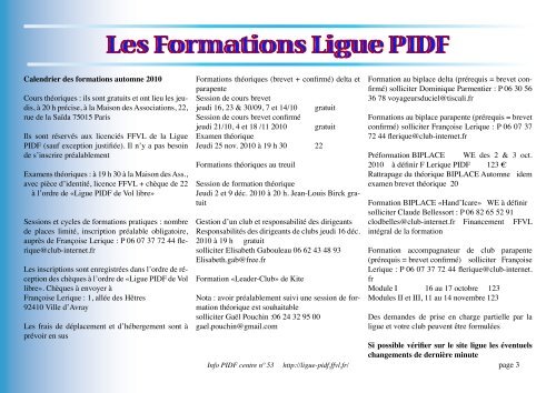 info PIDF 53 - Ligue Paris Ile de France de Vol Libre - Ffvl