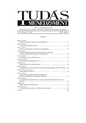 PTE FEEK TudÃ¡smenedzsment - PTE FelnÅttkÃ©pzÃ©si Ã©s Emberi ...