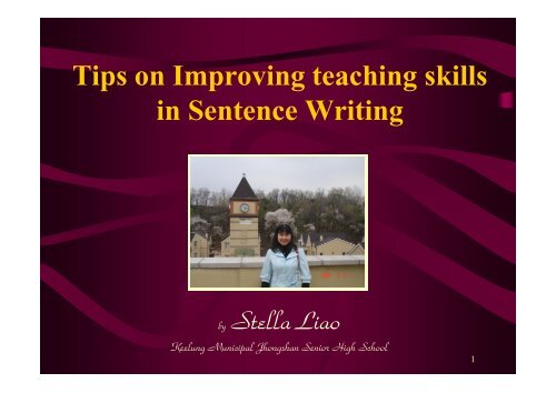 Tips on Improving teaching skills in Sentence Writing