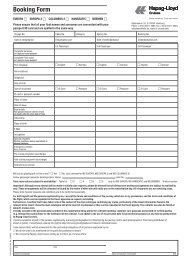 Booking Form & Terms and Conditions (L.V. 10/2012) - Vertrieb ...