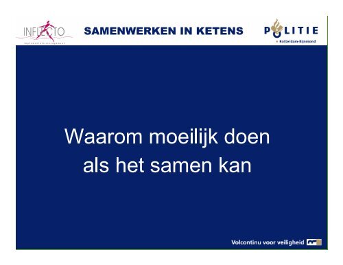 SAMENWERKEN IN KETENS - Ketens & Netwerken