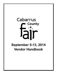 Vendor Handbook and Application - Cabarrus County