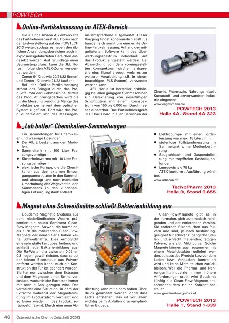 BEtRIEBStECHnIK - Österreichische Chemie-Zeitschrift