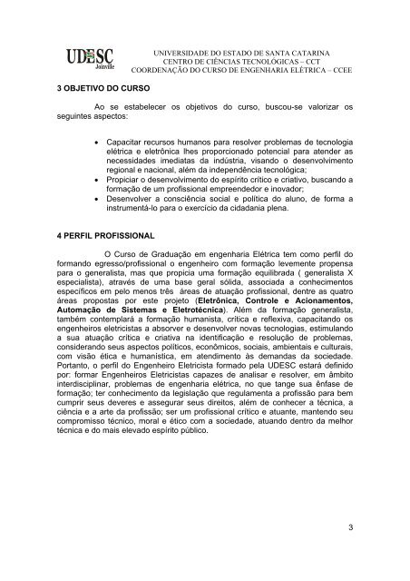 projeto pedagÃ³gico do curso de engenharia elÃ©trica - WWW2 - Udesc