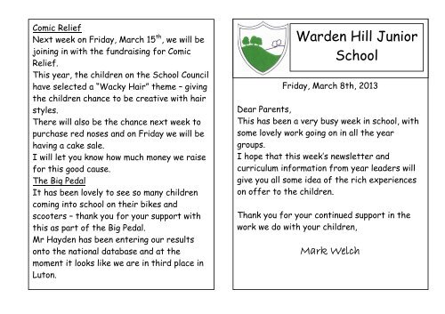 Warden Hill Junior School - Home Page