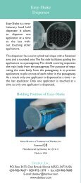 Easy-Shake Dispenser - Denbur, Inc.