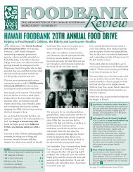 HAWAII FOODBANK 20TH ANNUAL FOOD DRIVE