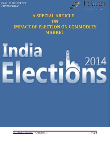 IMPACT OF ELECTION ON COMMODITY MARKET