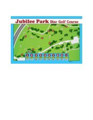 City of Spruce Grove Jubilee Park Disc Golf Course Layout