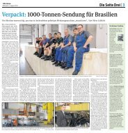 Verpackt: -Tonnen-Sendung für Brasilien - bei der SCHIESS GmbH