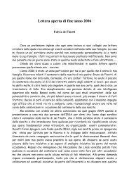 Lettera aperta di fine anno 2006 - Bruno de Finetti