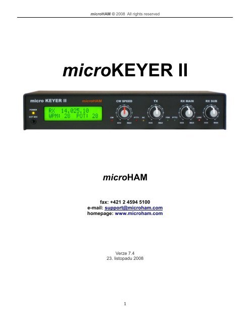 microKEYER II - microHAM