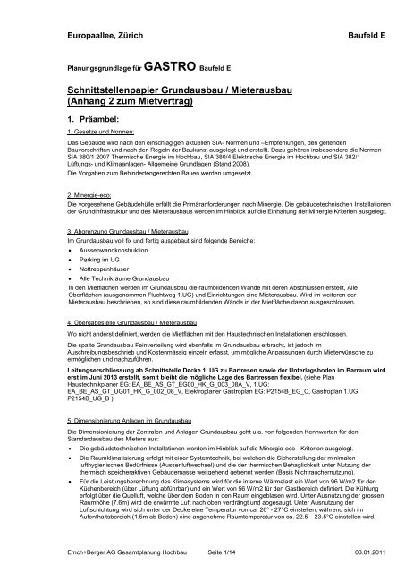 Schnittstellenpapier Grundausbau / Mieterausbau - Markt ...
