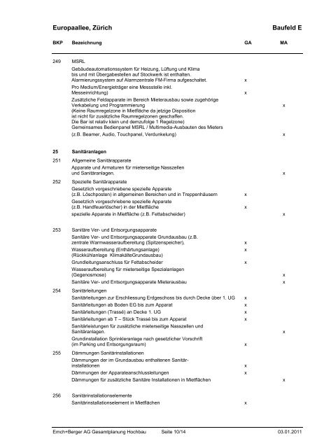 Schnittstellenpapier Grundausbau / Mieterausbau - Markt ...