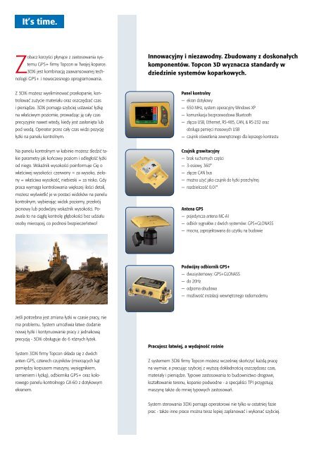 KoparKowy SyStem Sterowania 3D - Topcon Positioning