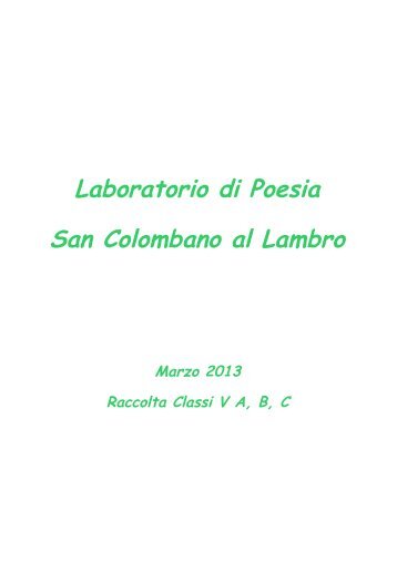 Laboratorio di Poesia San Colombano al Lambro