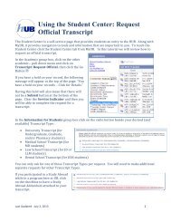Using the Student Center: Request Official Transcript - University at ...