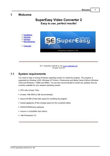 1 Welcome SuperEasy Video Converter 2 - SuperEasy - Software