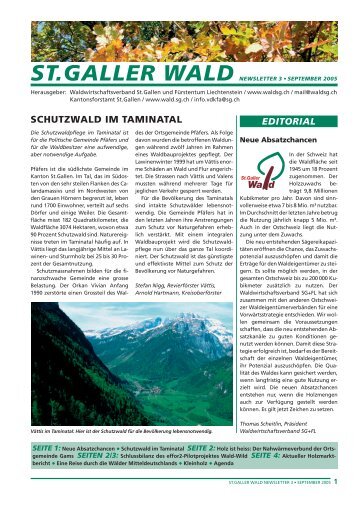 Newsletter 3 vom September 2005 - im St.Galler Wald - Kanton St ...