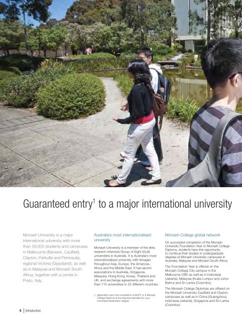 Monash College International Student Guide - Study in the UK