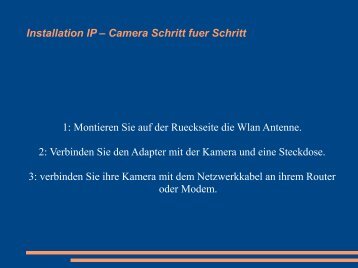 Installation IP â€“ Camera Schritt fuer Schritt 1 - Kingstarinternational.nl