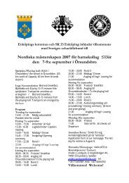 Nordiska mÃ¤sterskapen 2007 fÃ¶r barnskollag â¤13Ã¥r den 7-9:e ...