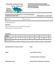 Fachbereich Ingenieurwissenschaften wissenschaftliche Einrichtung ...