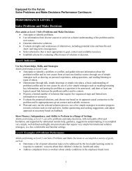 Performance Continuum for Solve Problems and Make Decisions (pdf)