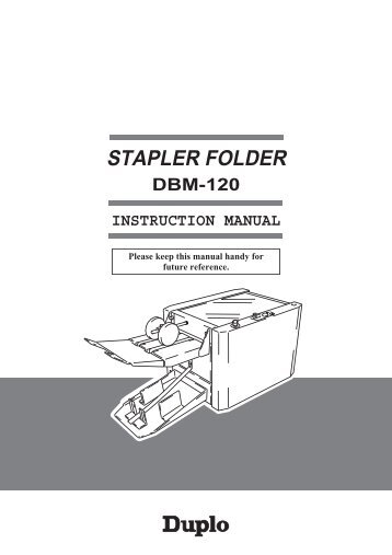 stapler folder dbm-120 instruction manual