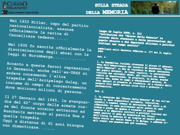 DELLA MEMORIA - Comune di Cusano Milanino