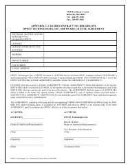 Appendix F, Master Operating Lease Agreement