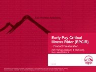 Early Pay Critical Illness Rider (EPCIR) - Slides on Product ...