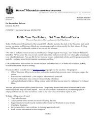 Wisconsin Department of Revenue - E-File Your Tax Return: Get ...