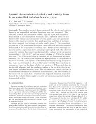 Spectral characteristics of velocity and vorticity fluxes in an ...