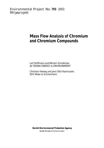 Mass Flow Analysis of Chromium and Chromium ... - MiljÃ¸styrelsen