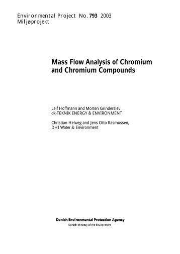 Mass Flow Analysis of Chromium and Chromium ... - MiljÃ¸styrelsen