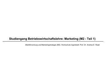 Skript - Marketingforschung - auf den Seiten von Frau Prof. Dr ...