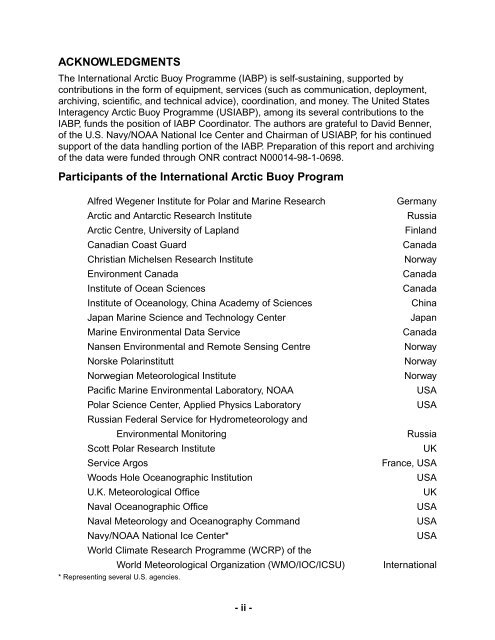 Untitled - International Arctic Buoy Programme - University of ...