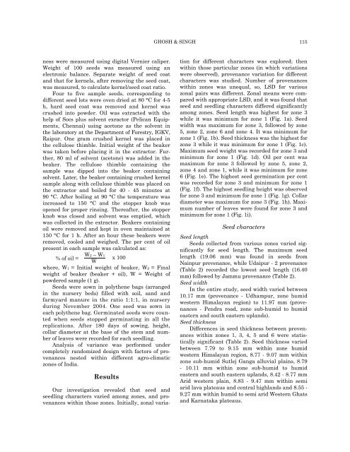 Variation in seed and seedling characters of Jatropha curcas L. with ...