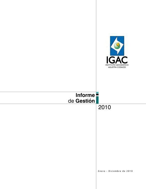 Informe - Instituto Geográfico Agustín Codazzi