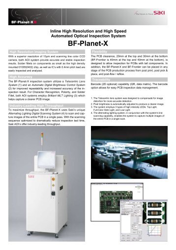 SAKI AOI System Model BF-Planet-X PDF Brochure - HDI Solutions