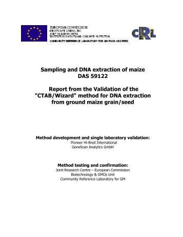 DNA Extraction - European Union Reference Laboratory for GM ...